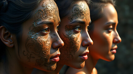 Artist creating intricate designs inspired by ancestral heritage