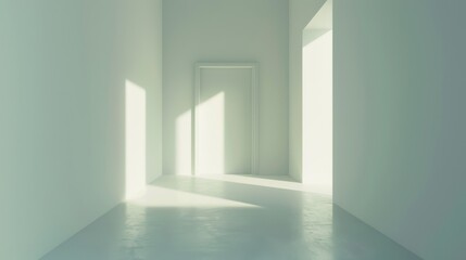 Fototapeta premium Minimalist 3D Room with Natural Light