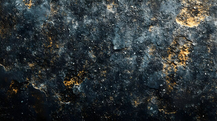 Dark Abstract Background with Gold and Grey Splashes