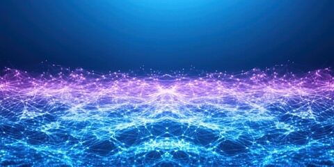Abstract Blue and Purple Network Background