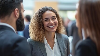 Obraz premium Professional Smiles in Business Environment