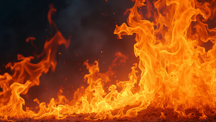 Fototapeta premium fire in the fireplace