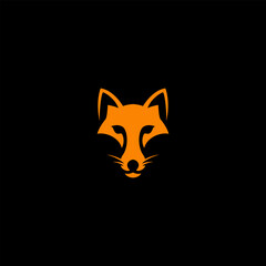 vector illustration of fox face for icon, symbol or logo. fox logo. fox template logo