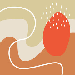 Organic abstract shape background, modern organic template, organic abstract shape element