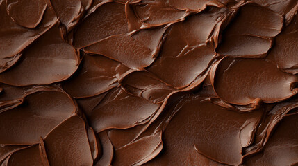 Fototapeta premium a close-up, top-down view of pecan paste spread across the frame, filling the image with its deep brown color and slightly textured surface