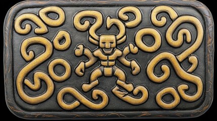 Ancient Artistry of Chief and Serpents in Bronze Sculpture