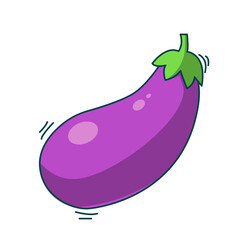 eggplant vegetable isolated on white