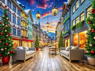 Fototapeta premium Engaging Last Minute Shoppers Day vector wallpaper, ideal for holiday backgrounds, festive banners, and striking posters. Perfect for attracting last-minute holiday shoppersâ€™ attention.