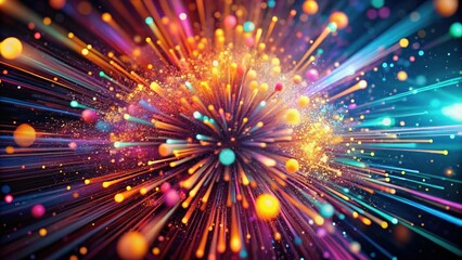 Experience a dynamic abstract background featuring vibrant particle animations, perfect for modern design and digital media projects that demand energy and creativity.