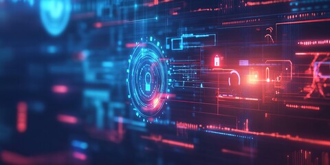 Obraz premium A blurred background of digital technology