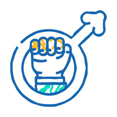 feminism social movement doodle icon sketch vector. feminism social movement sign. isolated symbol illustration