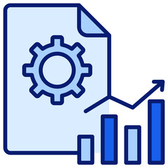 Report Icon Blue Color Icon