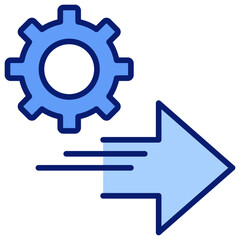 Speed Icon Blue Color Icon