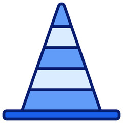 Cone Icon Blue Color Icon