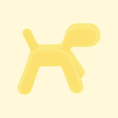 Dog-Shaped Stool : Concept illustration of simple design home interior furniture