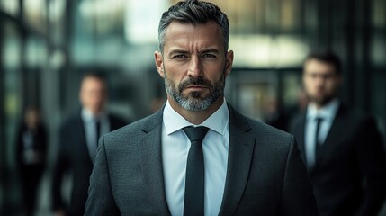Fototapeta premium Confident Businessman in Urban Setting