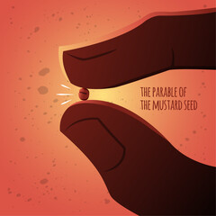 Parable of Jesus Christ about the mustard seed bible story