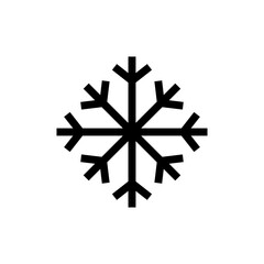 Snowflake simple black line icons. Vector snow. Snowflake set. Snowflake icon.