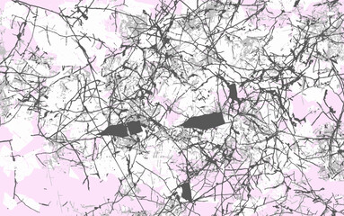 walls crumbled faded paint cracks pink color