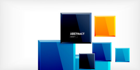 Shiny glossy metallic or plastic square design background. Vector Illustration For Wallpaper, Banner, Background, Card, Book Illustration, landing page