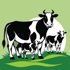 Fototapeta premium cow on a meadow