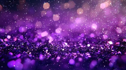 Obraz premium Abstract Purple Glitter and Bokeh Background