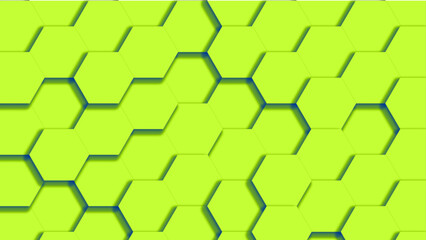 Green bright energy flashes under hexagon in modern technology, futuristic background. Abstract colorful hexagon polygonal pattern background vector