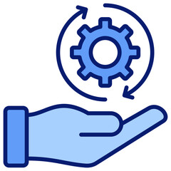 Management Icon Blue Color Icon