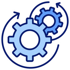 Automation Icon Blue Color Icon