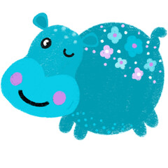 Set of cute safari animals. Raccoon, giraffe, elephant, zebra, tiger, lion, hippo, toucan. Zoo wild animals set.