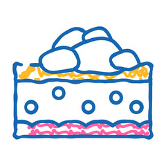 papilloma skin disease doodle icon sketch vector. papilloma skin disease sign. isolated symbol illustration