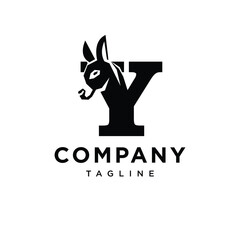 Letter Y Donkey Logo Icon Vector