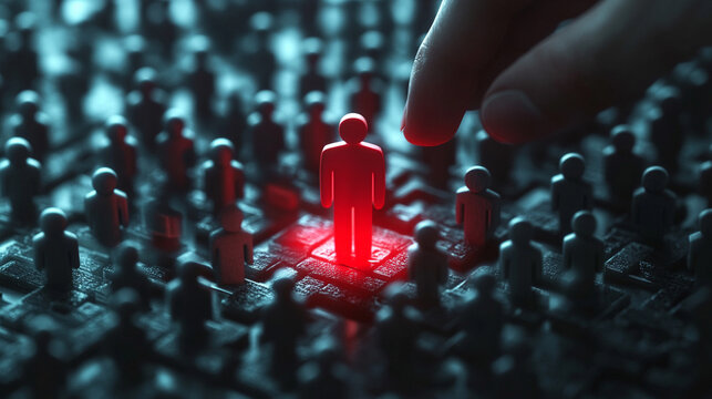 business professional confidently selects a modern red hue, symbolizing passion and innovation. This image embodies leadership and decision-making in a dynamic corporate environment