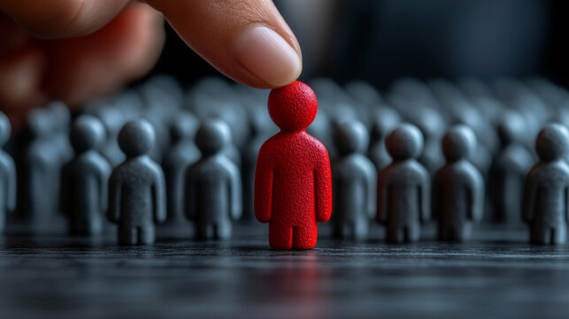 business professional confidently selects a modern red hue, symbolizing passion and innovation. This image embodies leadership and decision-making in a dynamic corporate environment