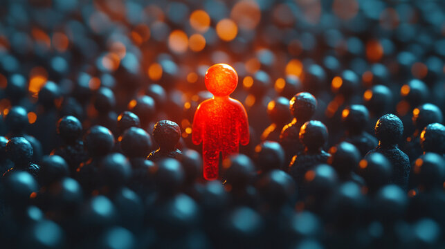 business professional confidently selects a modern red hue, symbolizing passion and innovation. This image embodies leadership and decision-making in a dynamic corporate environment