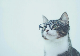 Cat with glasses, Generative AI