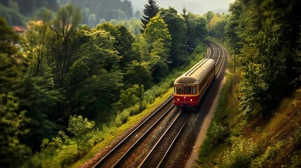 Fototapeta premium Train in Summer Wallpaper. BackgroundMostrar versiones