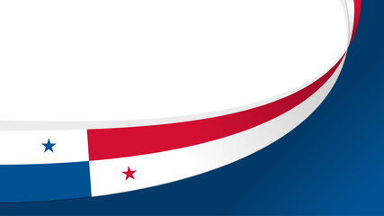 wavy panama flag vector background with copy space for text. panama national day