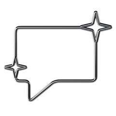 Square Bubble Text 3D Render