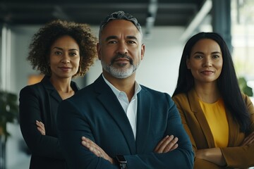 Professional Team Portrait in Modern Office Setting