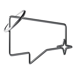 Aesthetic Square Bubble Text 3D Render