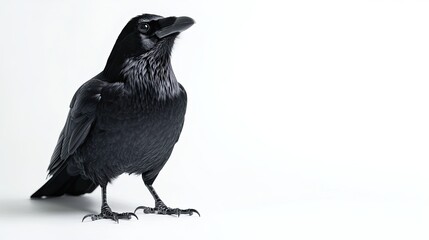 Fototapeta premium Raven isolated on white background