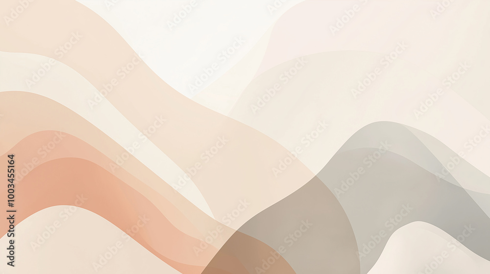 Aufkleber abstract pastel background with soft wavy shapes flowing gently