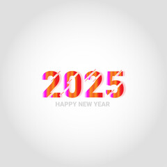 Happy New Year celebration vector card 2025