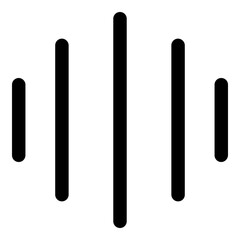 Sound Wave Simple Solid Icon