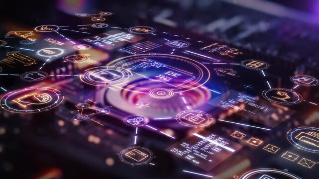 The processor processes a data array, infographics in motion