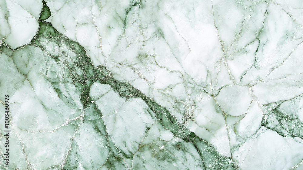 Aufkleber Green marble texture background showing vein pattern running through stone