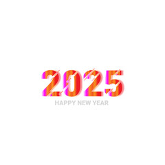 Happy New Year celebration vector card 2025