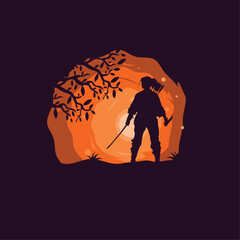 Fototapeta premium Samurai Warrior illustration Perfect for t-shirt