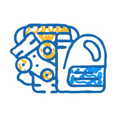 engine oil doodle icon sketch vector. engine oil sign. isolated symbol illustration